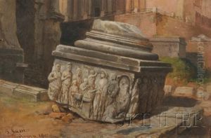 Classical Ruins In Rome by Pietro Sassi