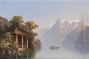 View Ofthe Wilhelm Tell Chapel On Lake Lucerne