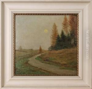 Abendstimmung Mit Vollmond by Curt Sauer