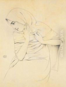 Fille Voilee by Walter Sauer