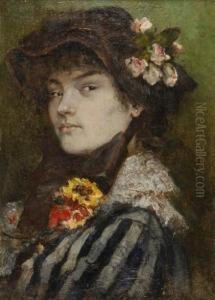 Jeune Femme Aux Fleurs