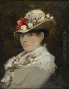 Le Chapeau Fleuri by Octave Alfred Saunier