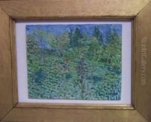 Landscape With Fruit Trees by Georg Sauter