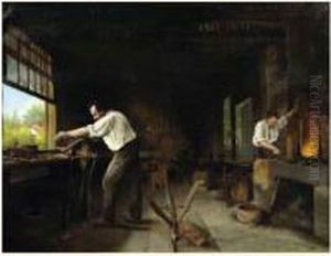L'atelier Du Forgeron by Philippe Francois Sauvage