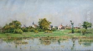 Paysage D'ete by Adrien Jacques Sauzay