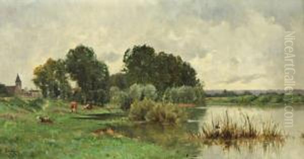 Vaches Pres De La Riviere - view 1