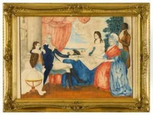 George Washington And Family At Mt. Vernon by Edward Savage