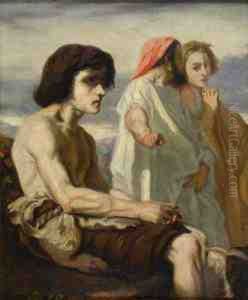 Trois Personnages Et Un Chien Trois Personnages Et Un Chien