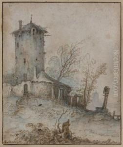 Tour Dans Un Paysage by Hans Savery