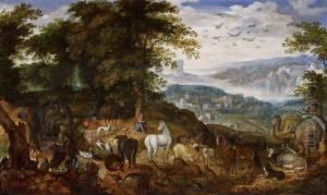 Orpheus Bezaubert Baume Und Tiere Mit Seinem Leierspiel