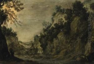 Mountainous Landscape by Tobias van Haecht (see Verhaecht)