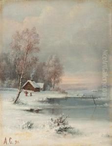 Coast During Winter by Alexei Kondratyevich Savrasov
