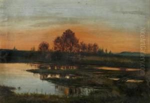 Seelandschaft Im Abendrot. by Alexei Kondratyevich Savrasov