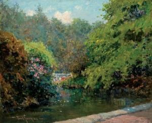 Vale Of Cashmere, Prospect Park, Brooklyn by Paul Sawyier