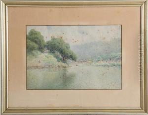 River Landscape by Paul Sawyier