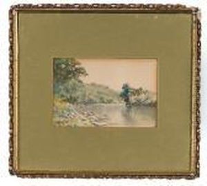River Landscape by Paul Sawyier