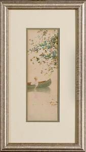 View Of A Female In Canoe