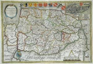 A Map Of Norfolk by Christopher Saxton