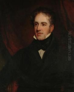 Portrait Bust Length Of A Gentleman Thought To Be Abel Smith Esq. M.p. by Frederick Richard Say