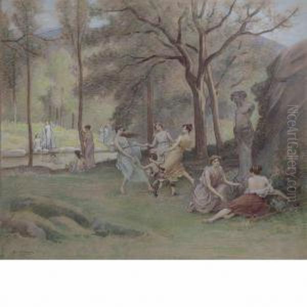 Nymphs By A Forest Pool - view 1