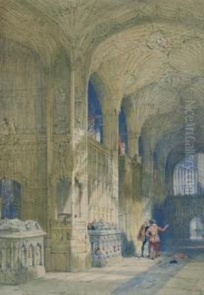 Church Interior With 2 Figures - view 1