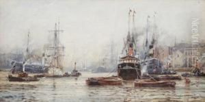 Blackwall Reach, London by William Harrison Scarborough