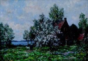 Lente Aan Het Meer by Egbert Rubertus Derk Schaap