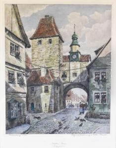 Rothenburg Street Scene by Wilhelm S. Schacht