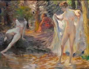 Femmes Au Bain by Paul Schad-Rossa