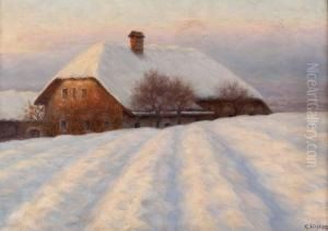 Herbstabend Bei Burghausen by Karl Martin Schade