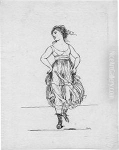Die Tanzerin Viggano, Tanzend Von Vorn by Johann Gottfried Schadow