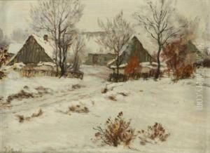 Winter In A Village by Karel Schadt