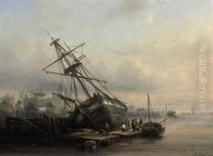 Making Repairs In The Shipyard