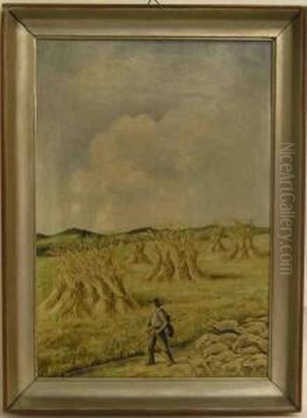 Mit Herde Am Kornfeld - view 1