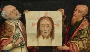 Die Heiligen Petrus Und Paulus Mit Dem Schweistuch Derveronika by Martin Schaffner