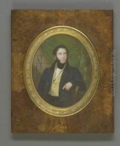Herrenportrat. by Heinrich Franz Schalck