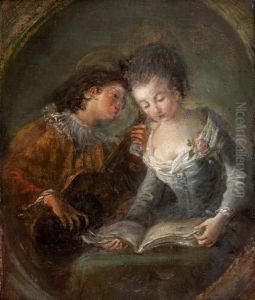 La Lecture, Dans Un Ovale Peint