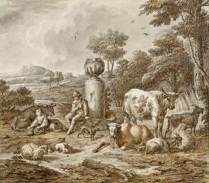 Pastorale In Sudlicher Ideallandschaft by Carl Philipp Schallhas
