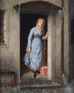 Der Regenguss by Franz Schams