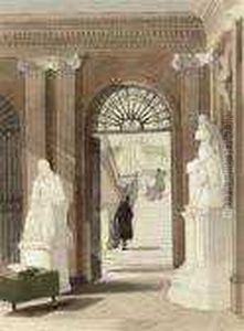 Interior Of The British Museum: The Main Staircase At Montaguehouse by George the Elder Scharf
