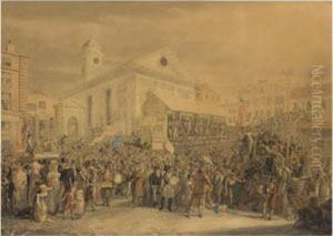Westminster Elections, Covent Garden by George the Elder Scharf