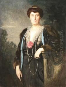 Portrait Of A Society Woman by Viktor Scharf