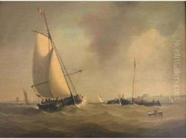 Dutch Fishing Boats In Coastal Waters - view 1
