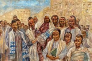 Hassidim By The Wailing Wall Hassidim By The Wailing Wall