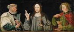 Christ And The Twelve Apostles. by Hans Leonhard Schaufelein