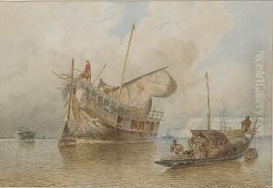 Shipping In The Hoogly River, Calcutta, A Pair