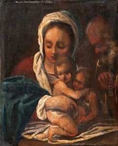 Sacra Famiglia Con San Giovannino by Bartolomeo Schedoni