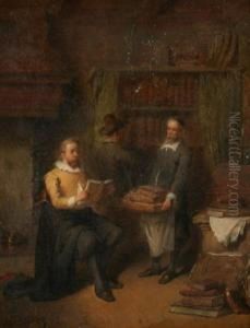 In The Library by Hendricus Johannes Scheeres