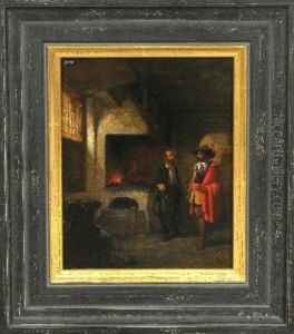 Mousquetaire Beim Waffenschmied by Hendricus Johannes Scheeres