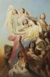 'les Douleurs De La Terre Qui Se Transforment En Esperance En S'elevant Vers Le Ciel' by Ary Scheffer